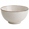 Ciotola 19 cm in ceramica bianco crema puntinata - stile rustico per servire
