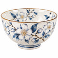 Ciotola in ceramica 18 cm bianco/blu con motivo floreale per servire